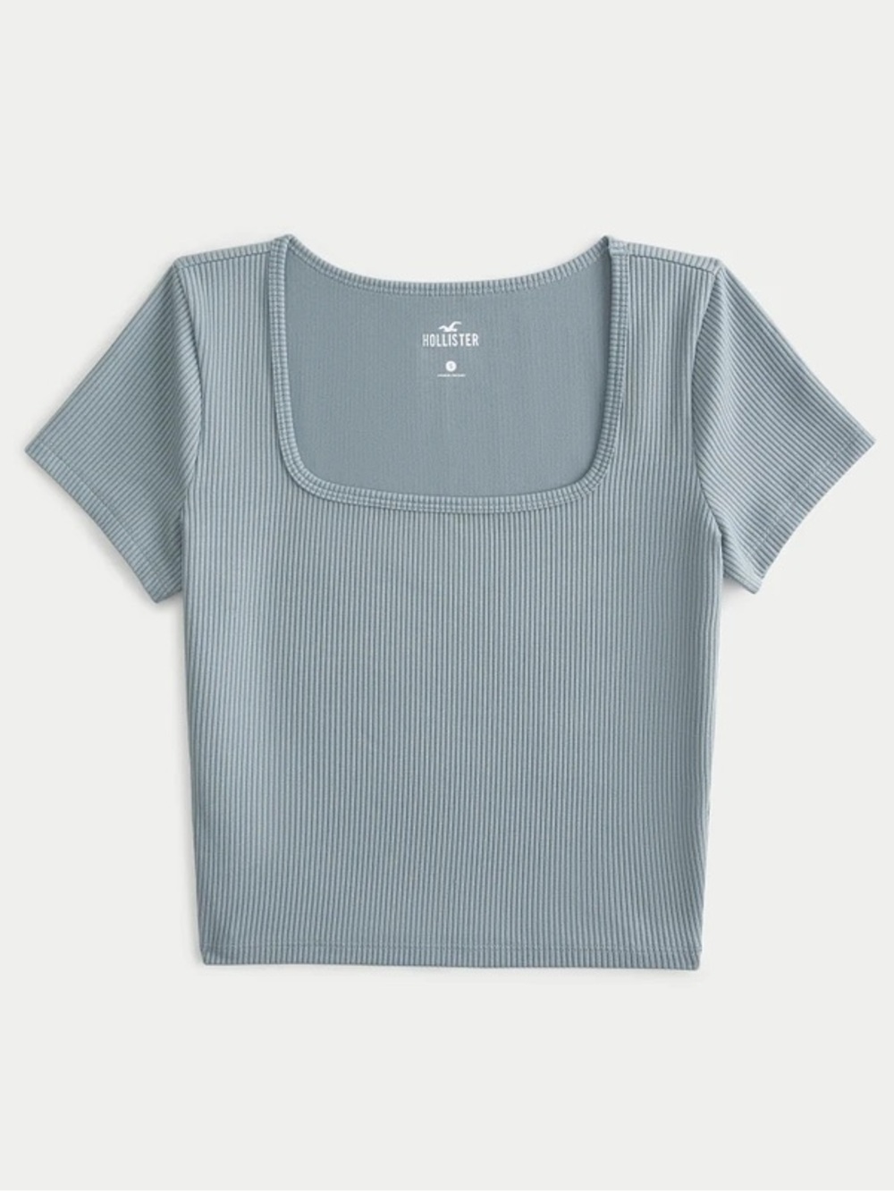 Hollister - Grey Blue Ribbed Shirt